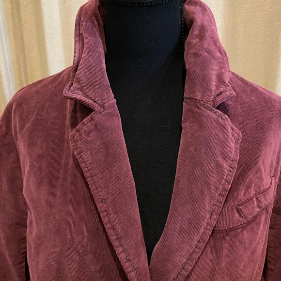 Free People Byron Corduroy Blazer in Mulberry - Picture 3 of 8